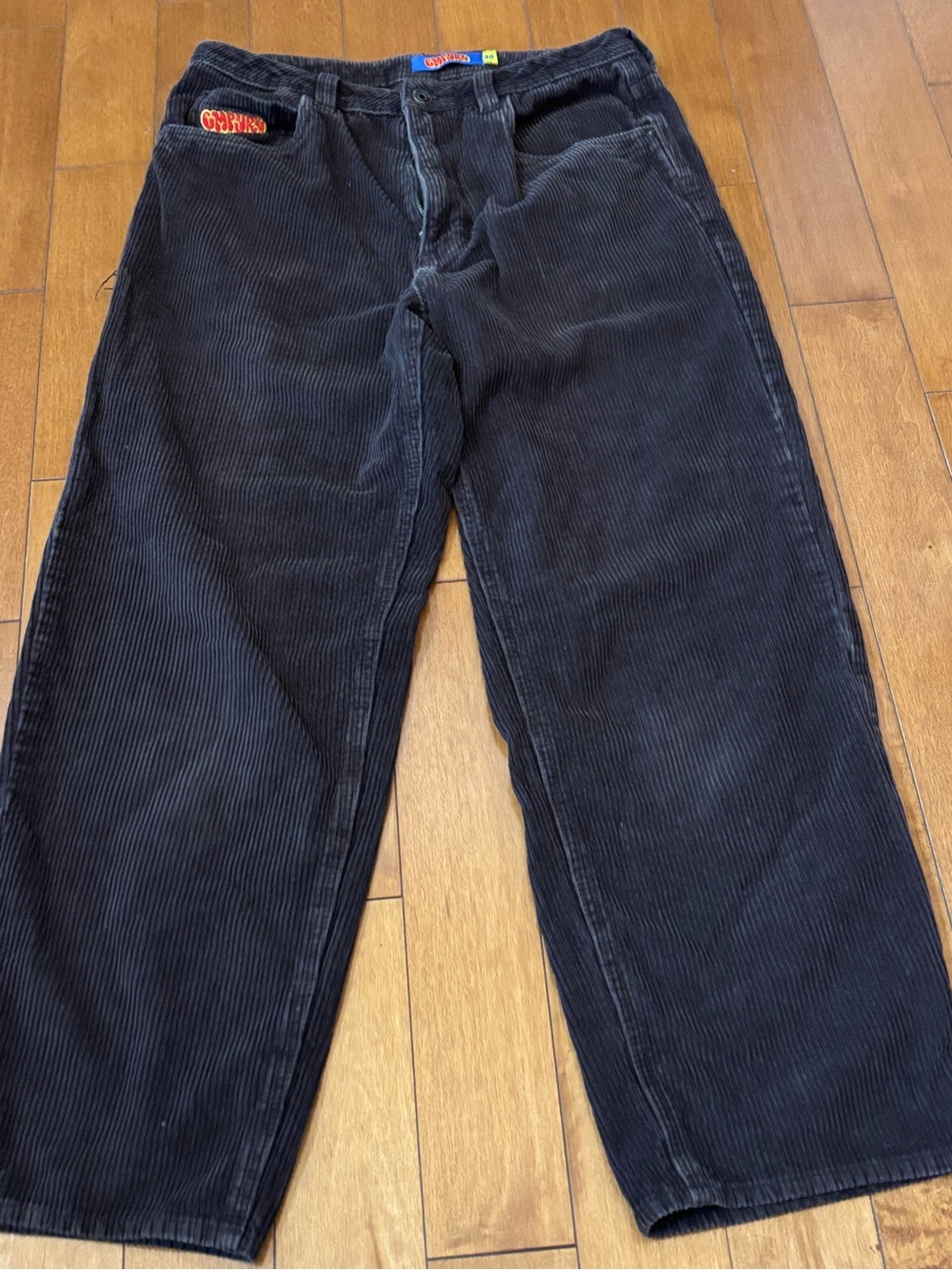 Empyre Men’s Size 30 Dark Brown Corduroy Pants Wide Leg Loose Fit Relaxed Skate